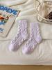 Women's Plush Mid-Calf Socks with Thick Velvet Lining - Australian Wool, Warm Autumn/Winter Style, Cozy Home Floor Length.