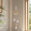 Cattura Sole in Cristallo Suncatcher con Luna Farfalla & Falena, Cattura Sole a Prisma per Decorazione da Appendere alle Finestre, Generatore di Arcobaleno per Giardino sul Soffitto