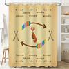 Fox Shower Curtain Woodland Animal Bathroom Decor Forest Theme Waterproof Fabric Shower Liner Vintage Nature Pattern Home Textil