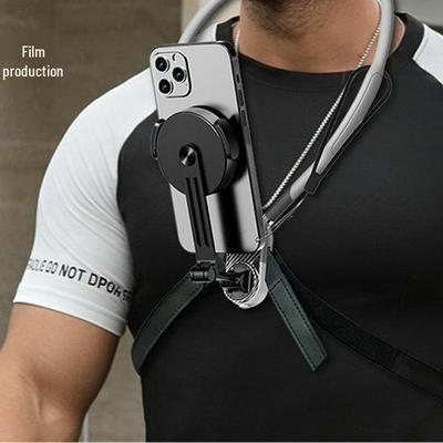 Fotocamera Sportiva da Esterno Anti-Shake e Supporto Magnetico da Collo per Live Streaming per Ciclismo