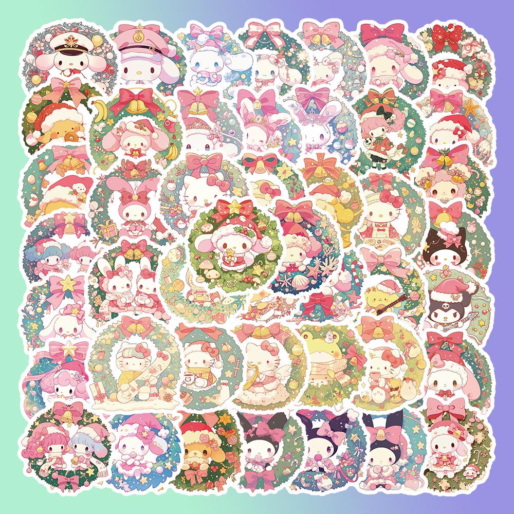 103 Cute Cartoon Animal Christmas Stickers for Envelopes, Gift Bags, and Water Cups