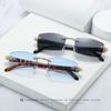 UV400 Rectangle Sun Glasses Gradient Frameless Eyewear Fashion Punk Sunglasses  for Women & Men