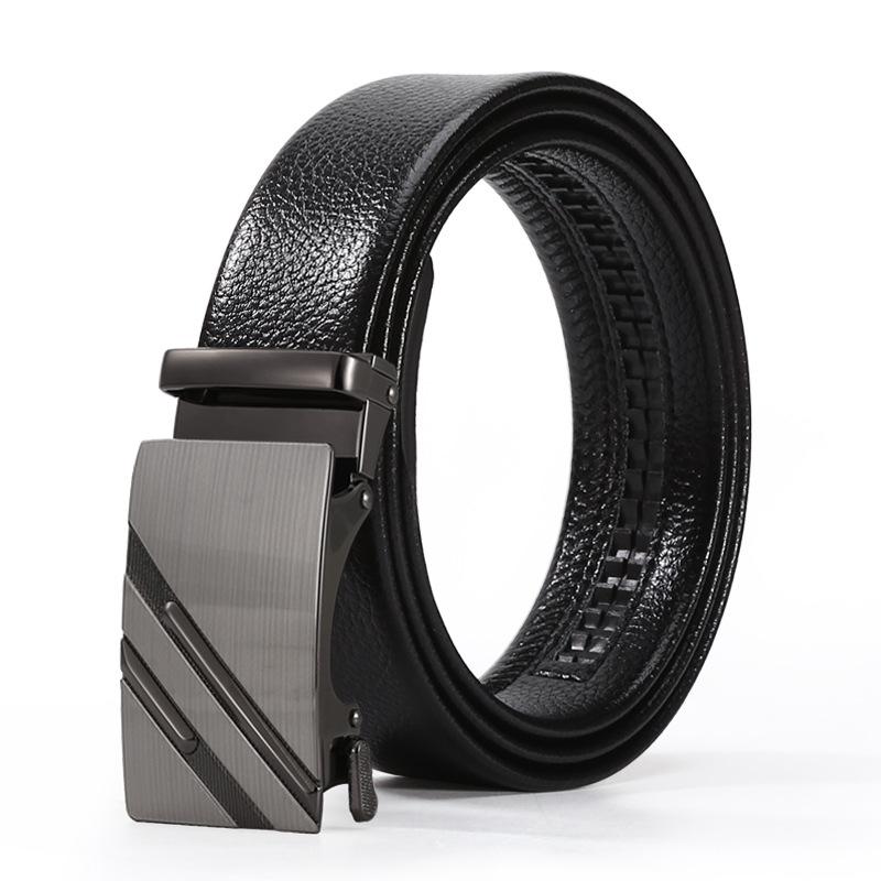 Leopard Automatic Button Head Men'S Dress Belt Men'S Green Business Casual Pants Belt