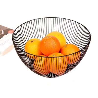 High Quality Black Gold Iron Fruit Basket Multi-sizes Home Storage Fruit Plate Metal Vegetable Storage Bowls Kitchen
