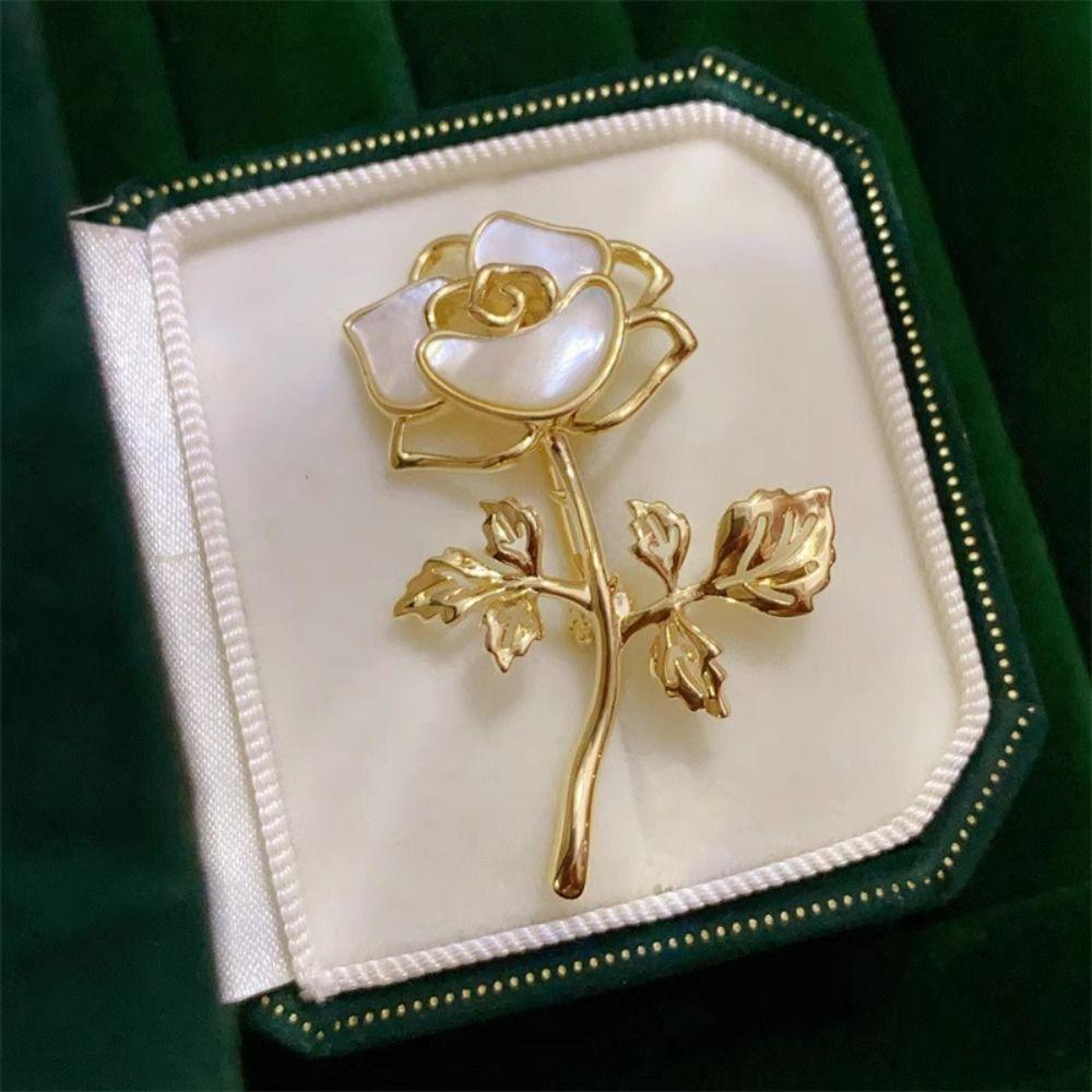Cheongsam Accessories Romantic Badge Collar Pin Banquet Clothes Pin Fairy Rose Brooches  Unisex