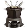 Fondue Set - Master Class - 6 Forks - Enameled Cast Iron - Black - Adult