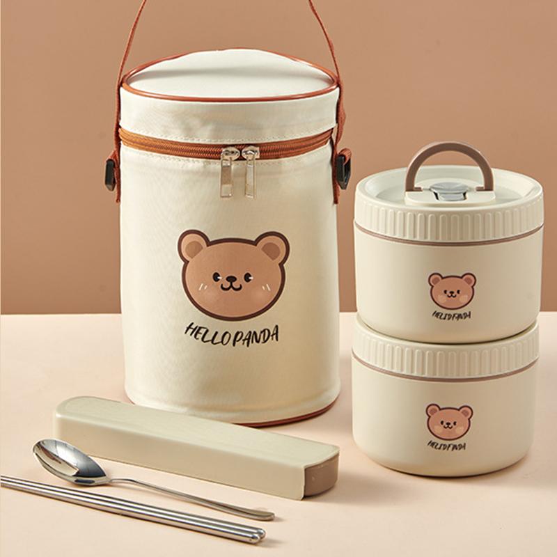Portable Thermal Lunch Box Insulated 316 Stainless Steel Leak Proof Microwave Safe Bento Box for Salad And Food Storage