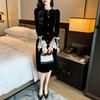 Elegant French Retro Velvet Lace Dress - Hepburn Style Black Dress for Autumn/Winter