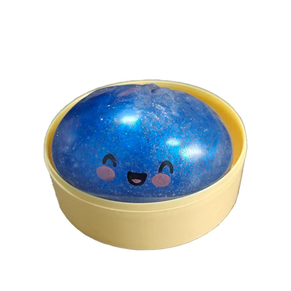 Stress Giant Dumpling Squishies Bun Toy, Slow Rising Glitter Dumpling Stress Ball, Stress Relief Fidget Toy for Home Office toys