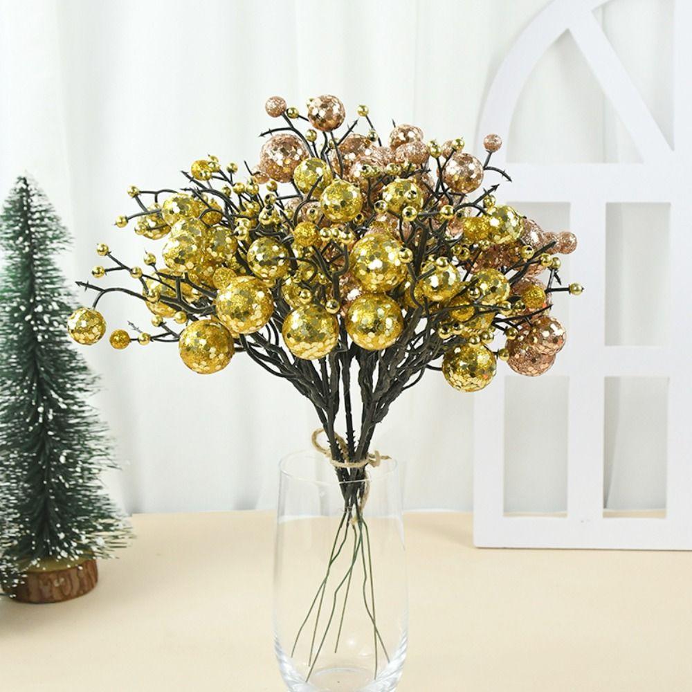 

Reusable Artificial Berries Bright Color Christmas Ornament Holiday шампанського