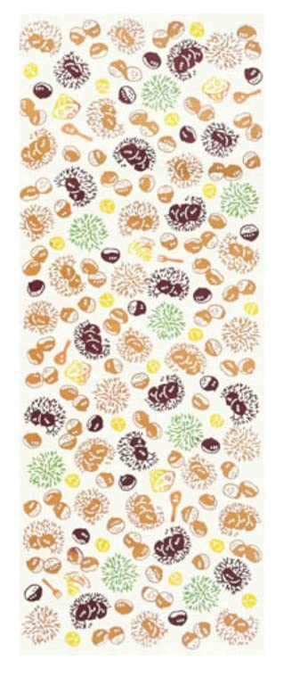 Todaya Shoten Tenugui Chestnut Picking 1513 Nashien-zome (Hand Towel)