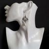 Elegant Ethnic Tassel Earrings with Faux Pearls and Stainless Steel Pendant