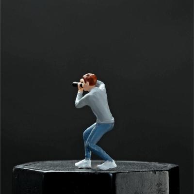 Miniaturní figurka v měřítku 1/64 Dioráma Model Realistický Malý Domeček pro panenky Dekorace Fotografie Chlapec pro Park
