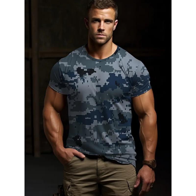 3D Camouflage T-Shirt Men Clothes Outdoor Fashion Casual O Neck Short Sleeve Summer Street Oversized Men Sport ventilate T Shirt