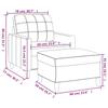 Armchair with Footstool Dark Grey 60 Cm Fabric