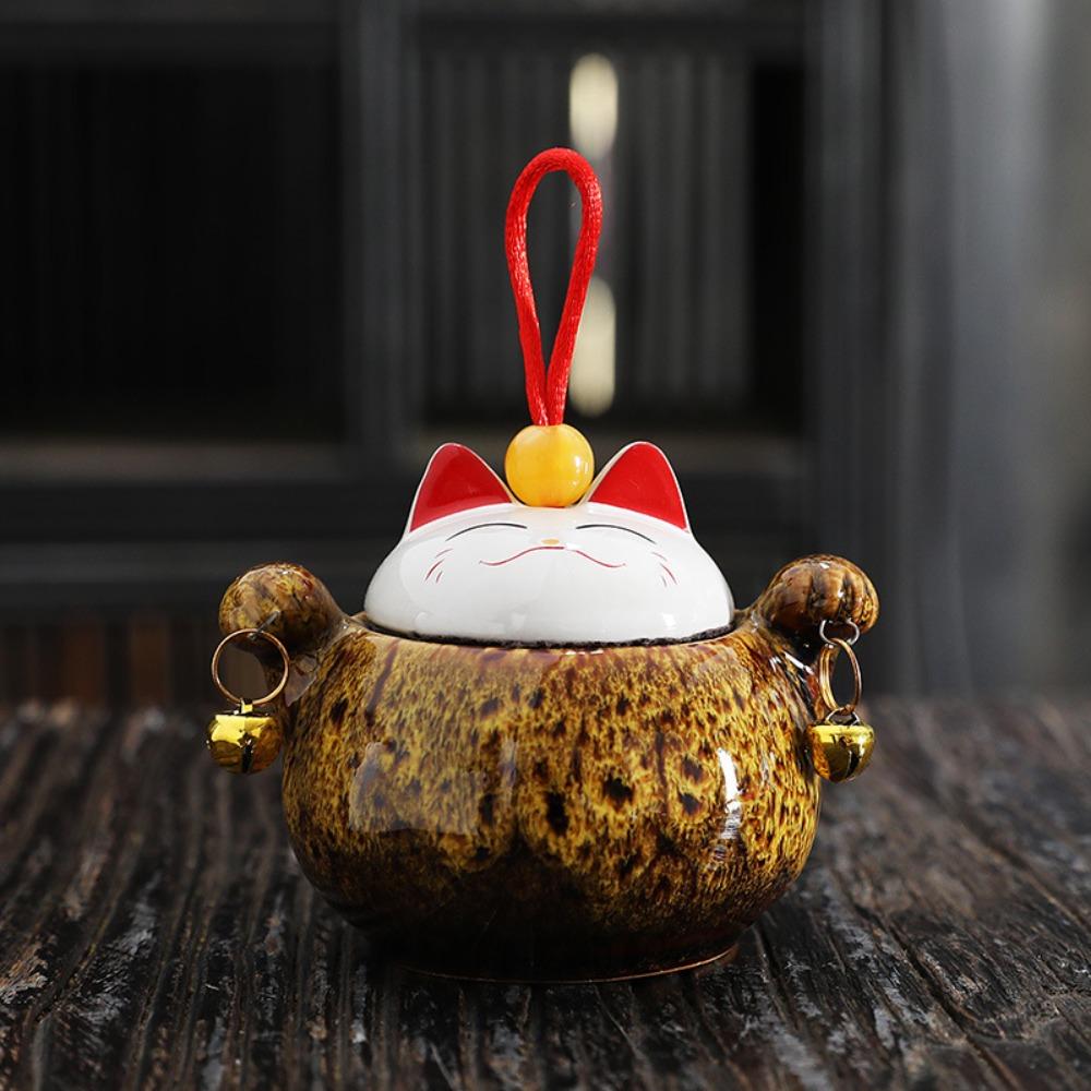 

Cartoon Tea Sealed Jar Moisture Resistant Decorative Jar Tea Storage Box Desktop Decoration Yellow S