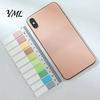 Morandi Color Page Markers Index Sticker Tabs with Built-in Scale Ruler, Transparent Office Document Dividers PET Markers, Compact Writable