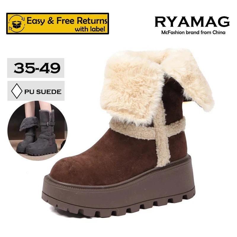 Winter Women's Warm Plush Snow Boots High Quality Cold Proof Fashion Casual Cotton Boots Women's Knight Boots Botas Para Mujer