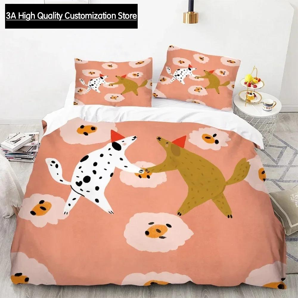 3D Print Cute Cartoon Dogs Animal Duvet Cover Bedding Set Comforter Pillowcases Quilt Cover Home Decor Single Double Twin Queen