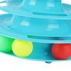 Cat Toy Roller 3-Level Turntable Cat Toy Balls with Colorful Balls Interactive Kitten Fun Mental Physical Exercise Puzzle Toys