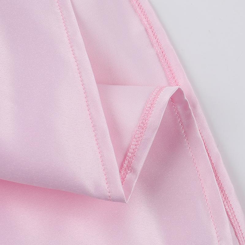 Herbst Damen Kleid Socialite Stil Sexy Schlank Satin Trägerlosen A-Swing Kleid