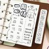 Daily Life Good Mood Series Cat Pattern Stamp Mini Decorative Stamp  Journaling Planner