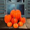 Artificial Assorted Pumpkins Fake Artificial Maple Leaves Halloween 7stk