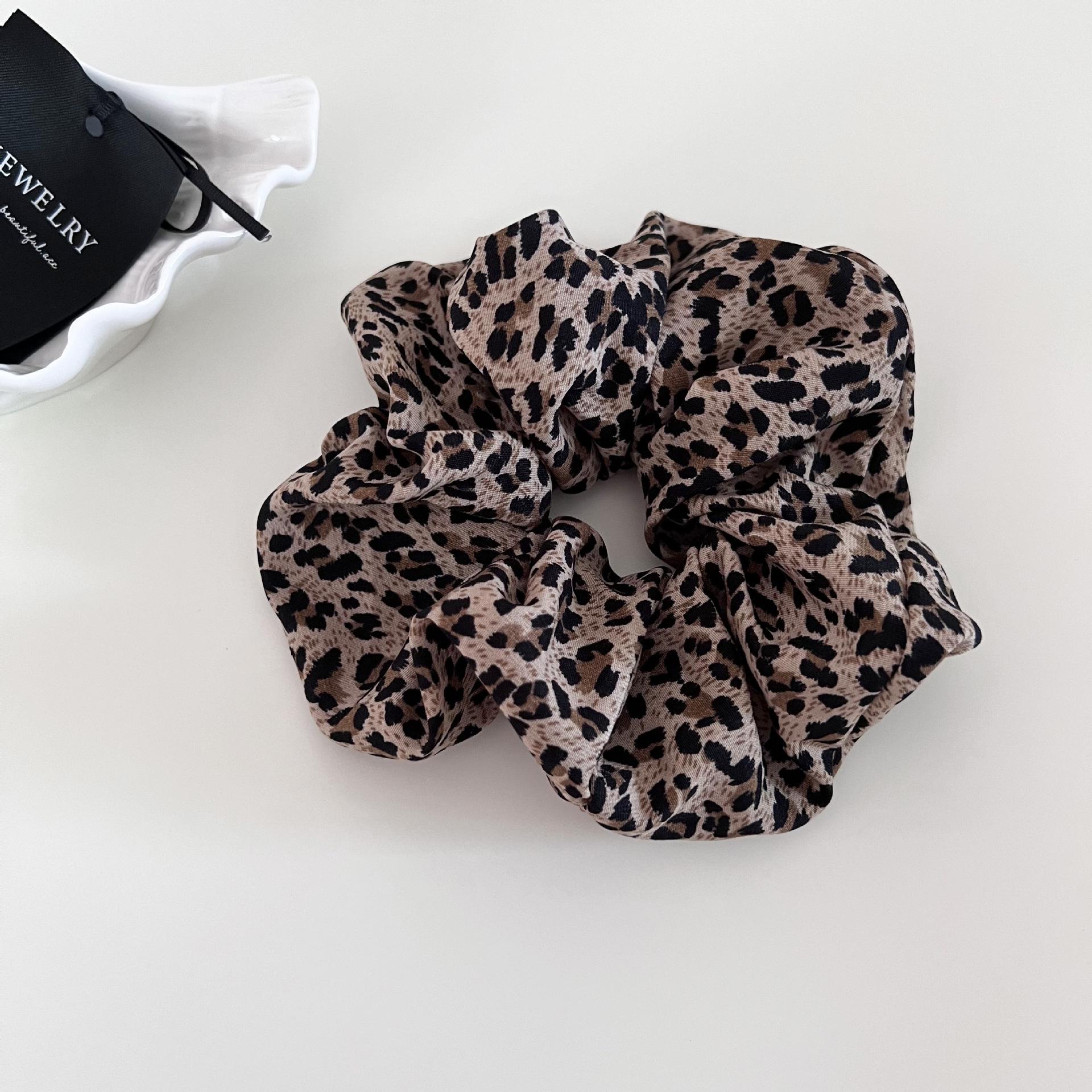 Высококачественная ретро корейская повязка и резинка для волос с леопардовым принтом