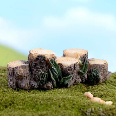 Miniature Resin Stump Micro Landscape Fairy Garden Mini Ornament Dollhouse Decor
