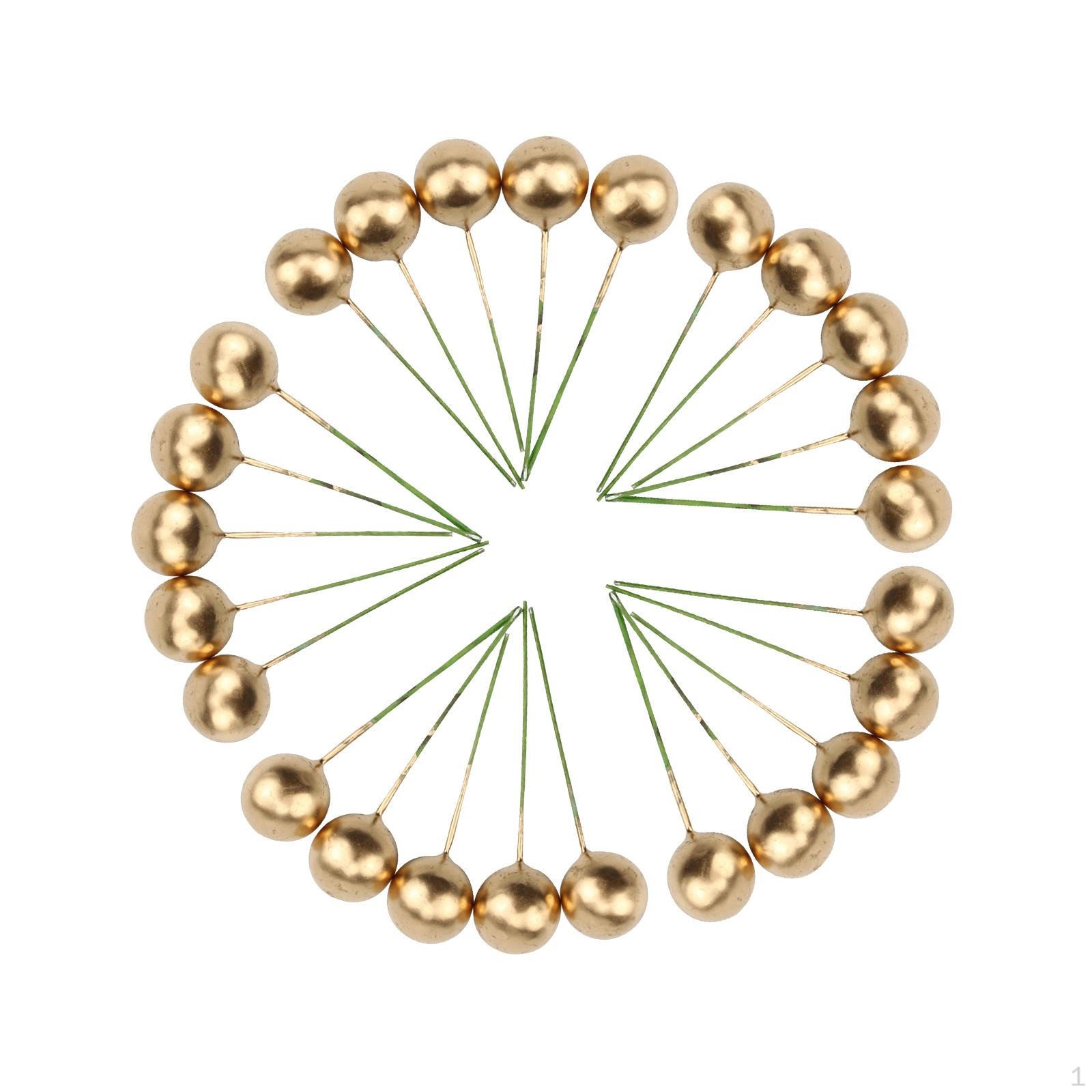 25 Pieces Mini Balloons Cake Topper ,Cake Insert Toppers Ball ,DIY Baking Supplies for Anniversary 5 Aureate 2.5cm