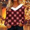 Dámské košile s dlouhým rukávem Roztomilé topy Vánoční potisky Trička Blůzy Ležérní Nadměrné velikosti Základní topy Pulovr