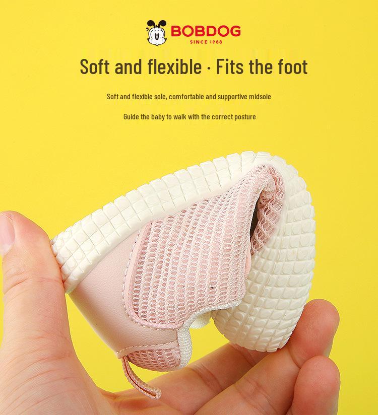 Bobodou Breathable Mesh Toddler Shoes - Soft Sole, Non-Slip, Unisex for Spring/Autumn