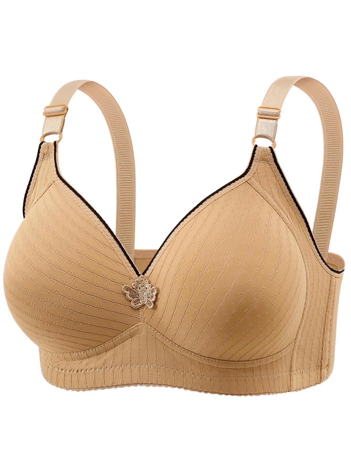 Plus Size Wire-Free Breathable Women s Bra - Comfortable, Non-Magnetic, Thin Cup, Smooth Fit 46/105 D cup