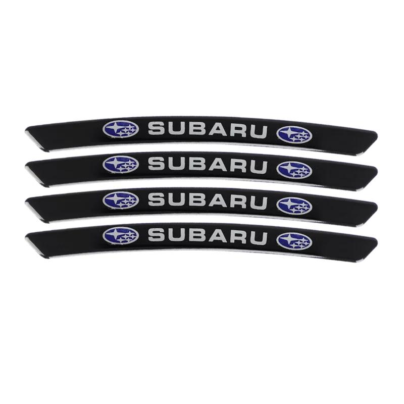 4Pcs Car Wheel Rim Stickers Auto Tire Decorative Decals Emblem For Subaru Impreza Legacy WRX STI BRZ Forester Outback Valve Cap X111