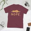 Funny Nope Lazy Cat Caramel TShirts Unisex Round Neck 100 Cotton T Shirt Not Today Short Sleeve Tees 4XL 5XL Clothing