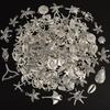 10/20/30pcs Metal KC/Vintage Gold/Silver Color Ocean Animal Charm Random Mix Shell Fish Turtle Charms For Jewelry Making Pendant