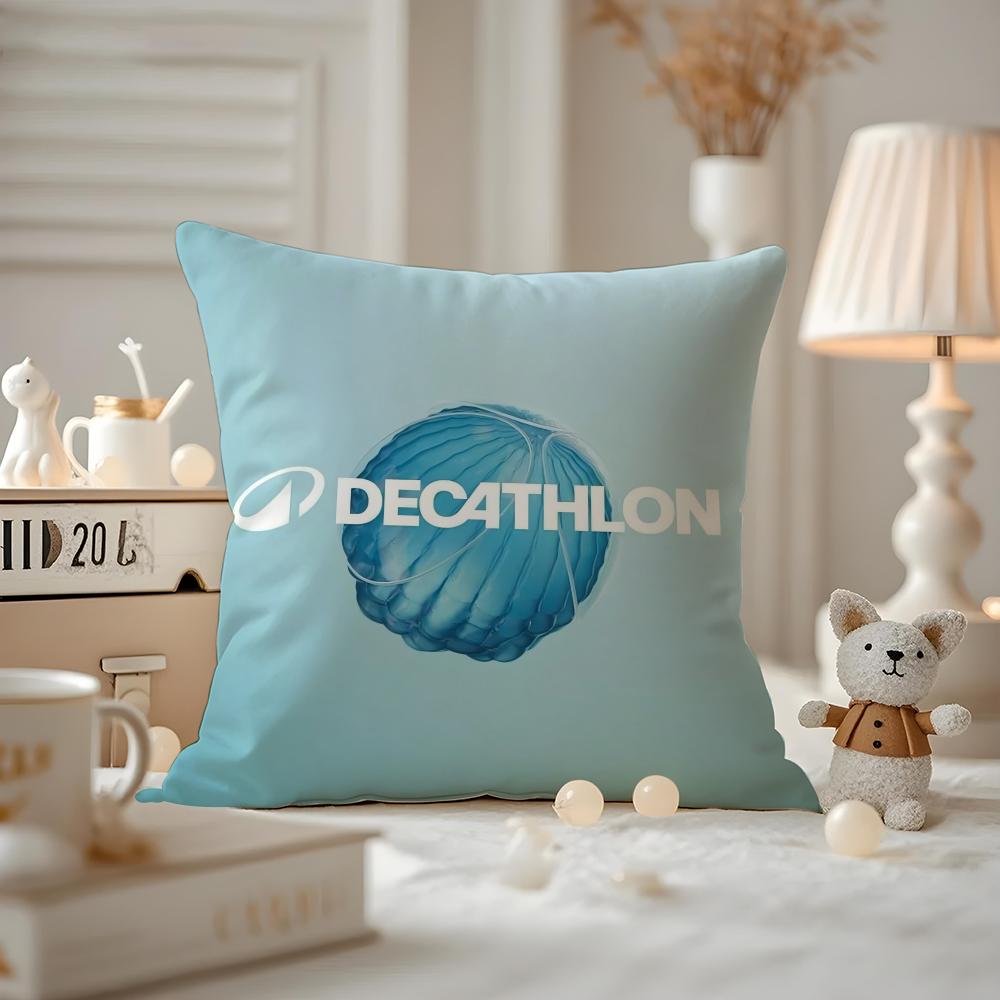 C-Classic D-DecathlonS Cushion Cover Anti-dustmite Pillowcase Invisible Zipper Silky Short Plush Sofa Cushion Cover