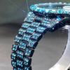 Luxury Diamond Watch for Men Fashion Bling Iced Out Day Date Watches Hip Hop Stainless Steel Quartz Man Clock