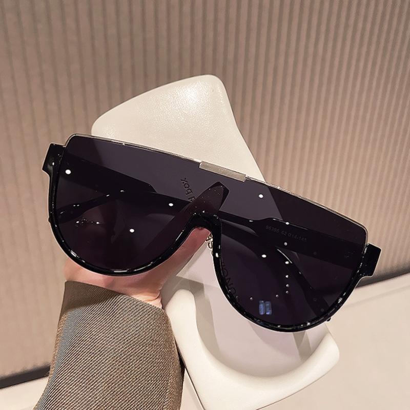 Noua tehnologie futurista ochelari cu jumatate de rama moda metal textura purta ochelari de soare doamne moda podium schi ochelari de soare barbati.