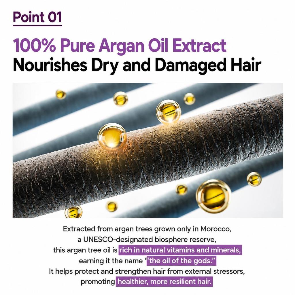 CONFUME Argan White Musk Treatment Essence Hair Oil Nourishing & Smoothing Care 120ml + 25ml