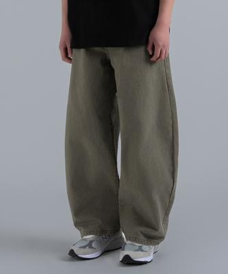 UNDEROFF Semi-Balloon Cotton Pants Khaki