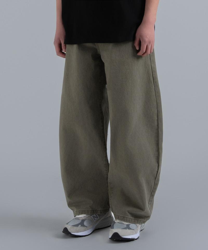 UNDEROFF Semi-Balloon Cotton Pants Khaki