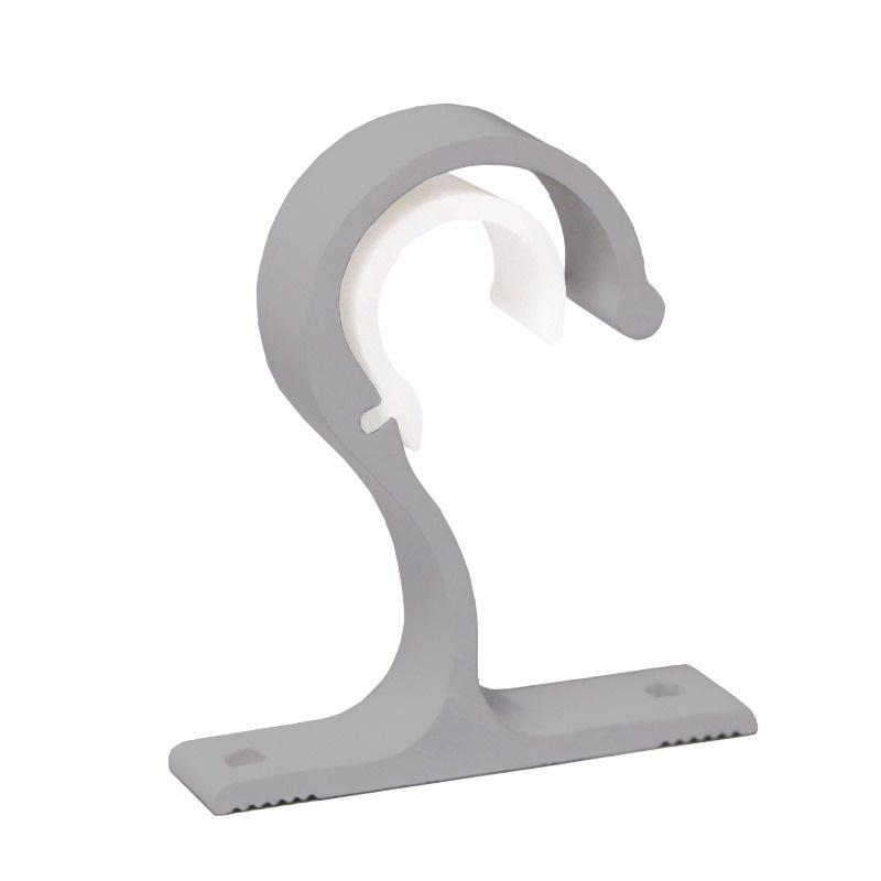 Popular Curtain Rods Bracket Hanger Hook Rod Support Clamp Crossbar Fixing Clip Wall Hooks Organizer Rails Rack Home Storage