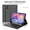 Redmi Pad 2 Bluetooth Keyboard Protective Case with Magnetic Detachable Silicone for Xiaomi SE 11-inch Tablet