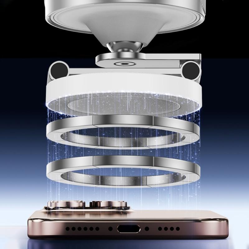 Car Phone Holder Strong Magnets & Vacuum Suctions Cup Adjustable Car Phone Mount, Phone Holder for Desk