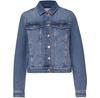 Women's Street One Denim Jacket with Buttons and Back Print (F21303718028) Blue