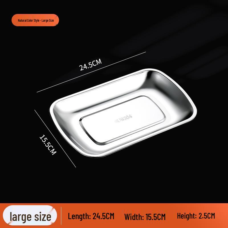 Stainless Steel Buffet & Barbecue Plate for Meat & Vegetables