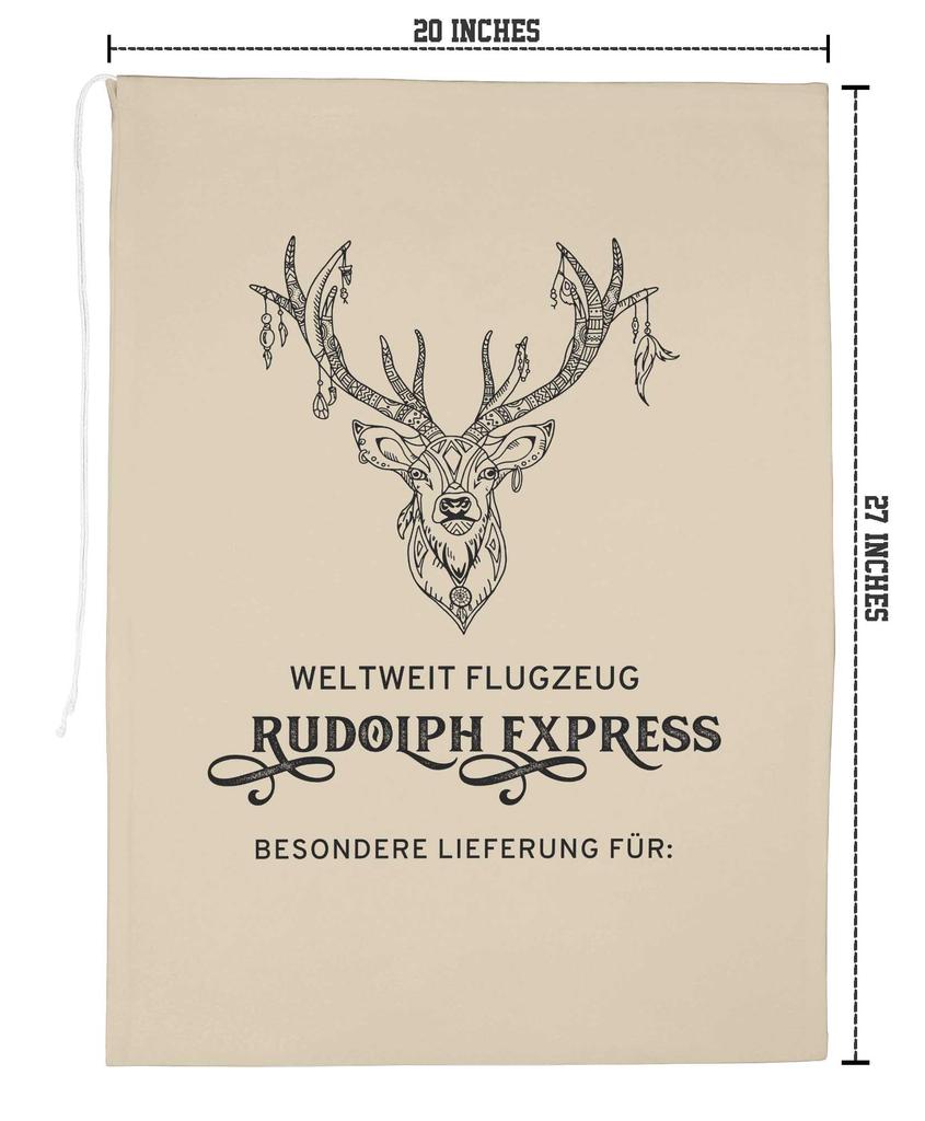 Printtoo 2 Pcs Santa Gift Sack for Kids Presents Xmas Bag Christmas Sack Personalized Bags Large 27x20 Inch