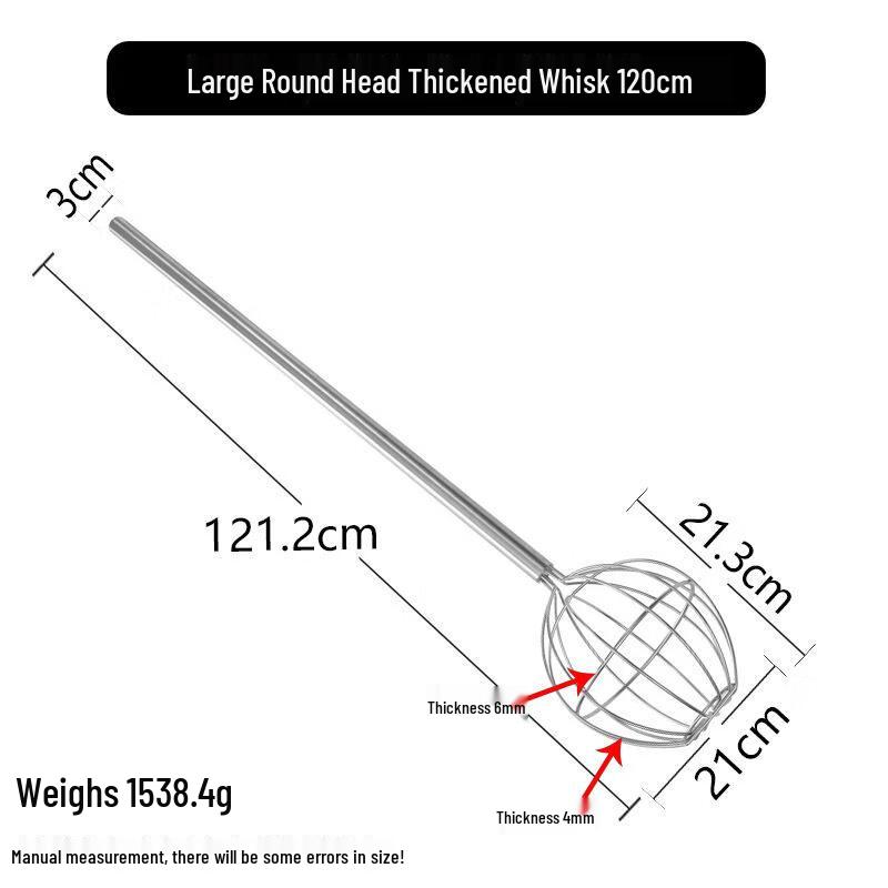 10-Piece Long Handle Round Head Manual Whisk Set