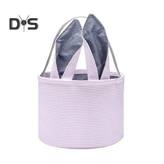 

Сумка для хранения в виде пасхального кролика с ручкой, складной дизайн, индивидуальный органайзер для хранения, сумка-тоут с ушками кролика розовый